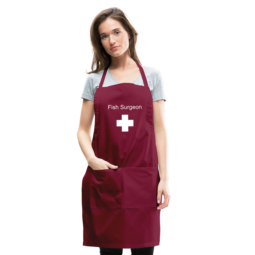 Fish Surgeon Apron - burgundy