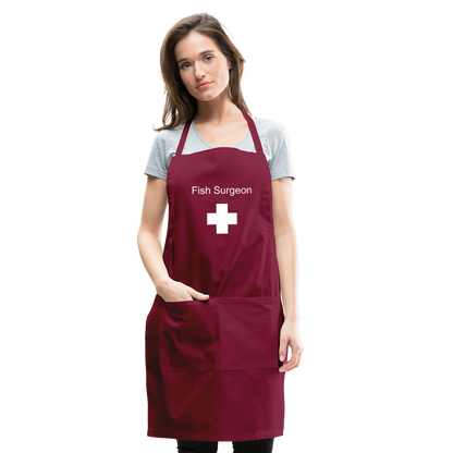 Fish Surgeon Apron - burgundy