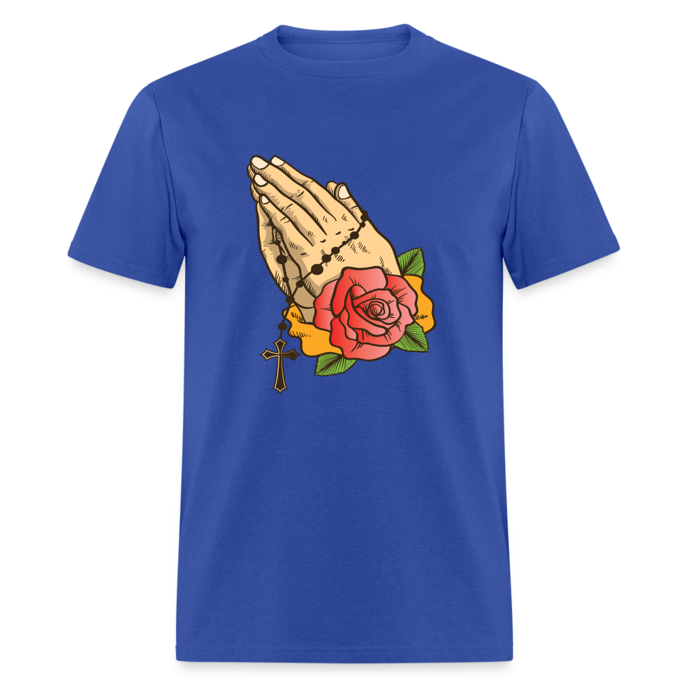 Praying Hand T-Shirt - royal blue