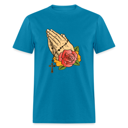 Praying Hand T-Shirt - turquoise