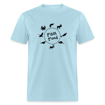 Fast Food T-Shirt - powder blue