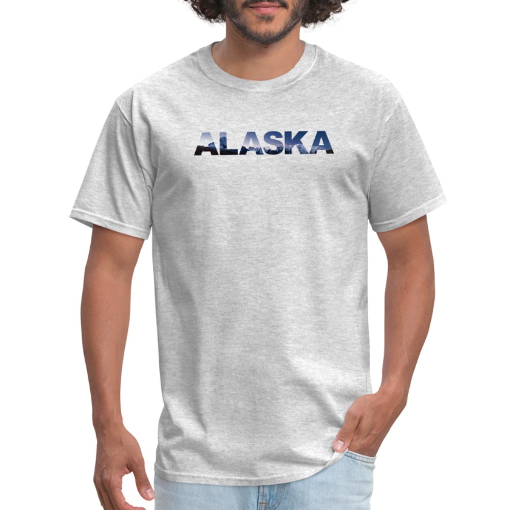 Alaska with Mountain T-Shirt - heather gray