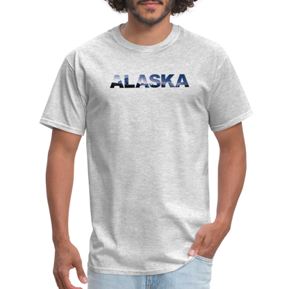 Alaska with Mountain T-Shirt - heather gray