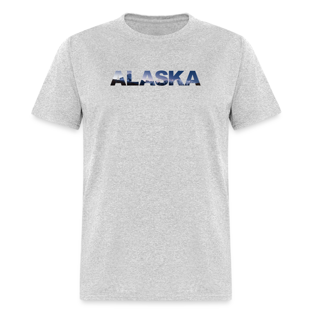 Alaska with Mountain T-Shirt - heather gray