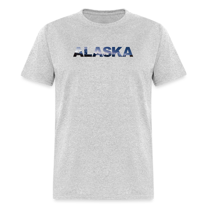 Alaska with Mountain T-Shirt - heather gray