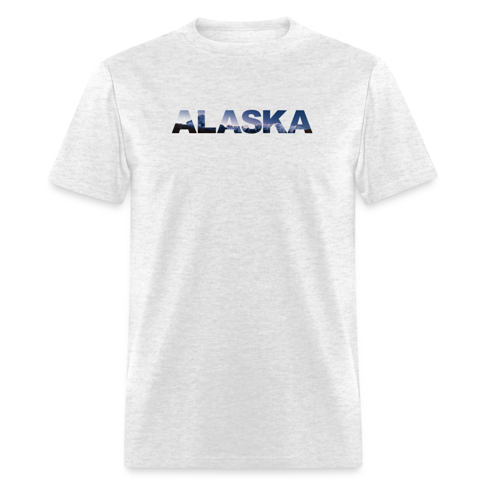 Alaska with Mountain T-Shirt - light heather gray