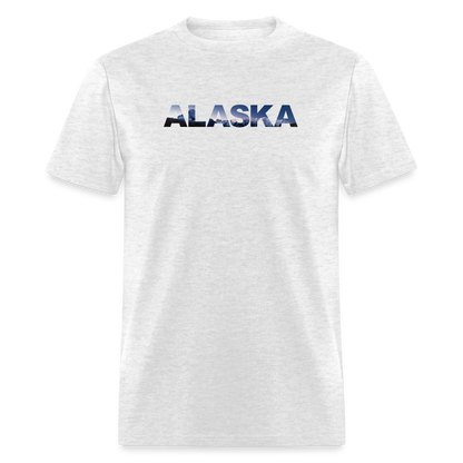 Alaska with Mountain T-Shirt - light heather gray