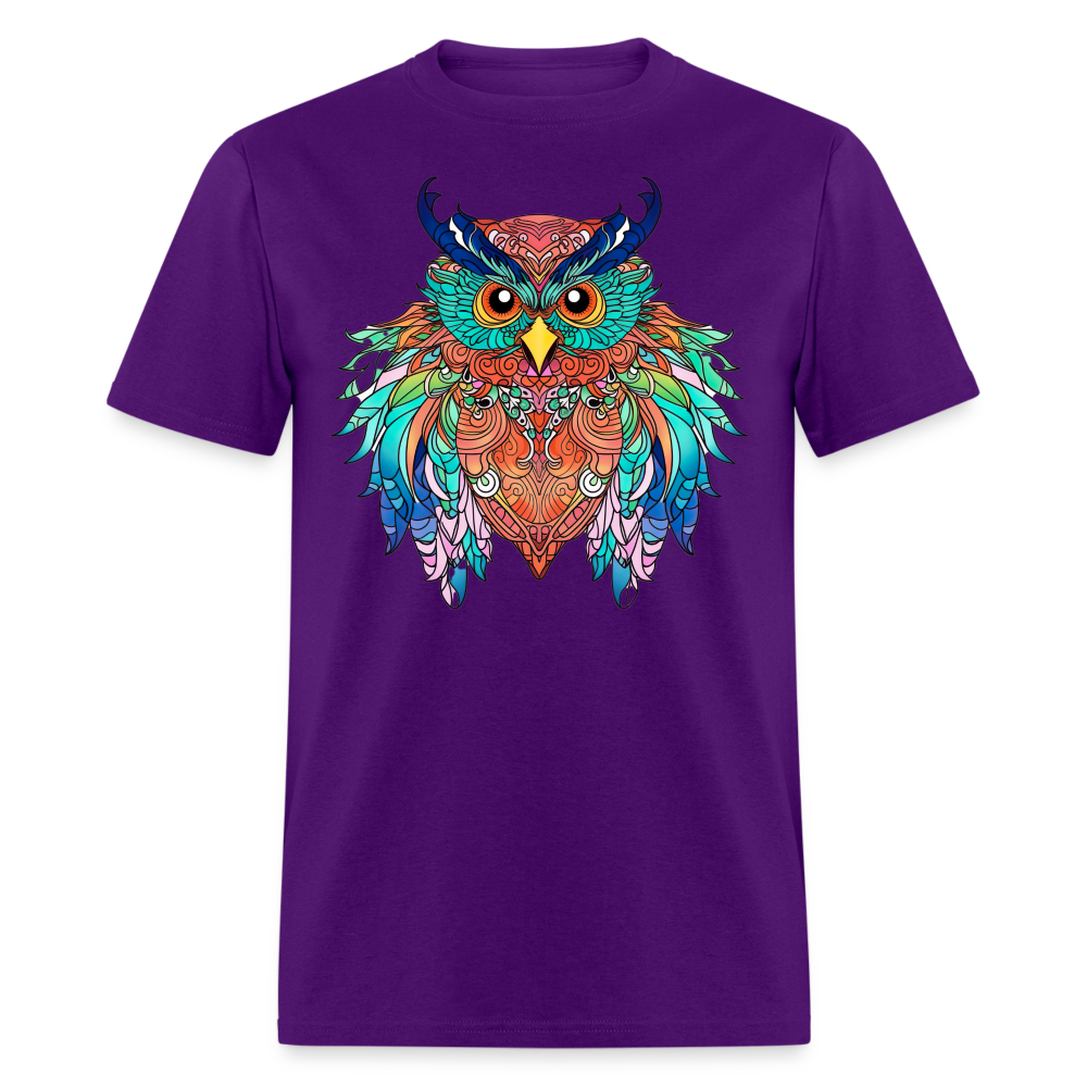 Colorful Owl T-Shirt - purple