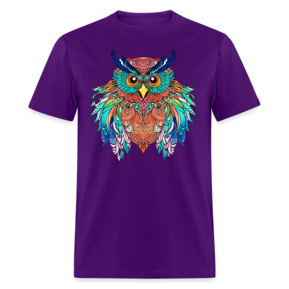 Colorful Owl T-Shirt - purple