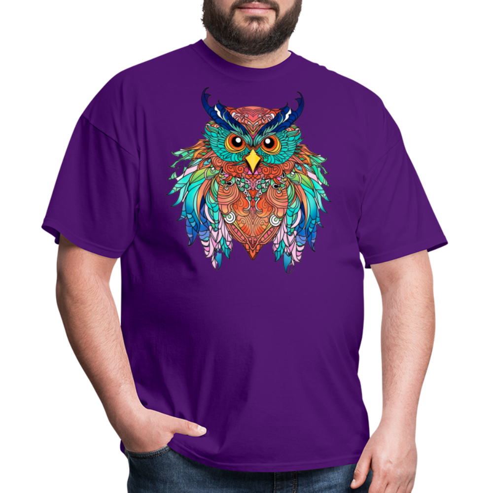 Colorful Owl T-Shirt - purple