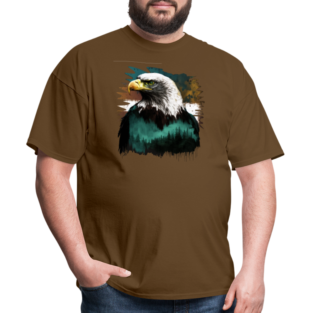 Eagle With Background T-Shirt - brown