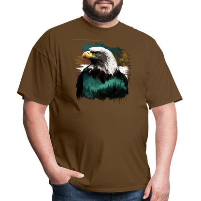 Eagle With Background T-Shirt - brown