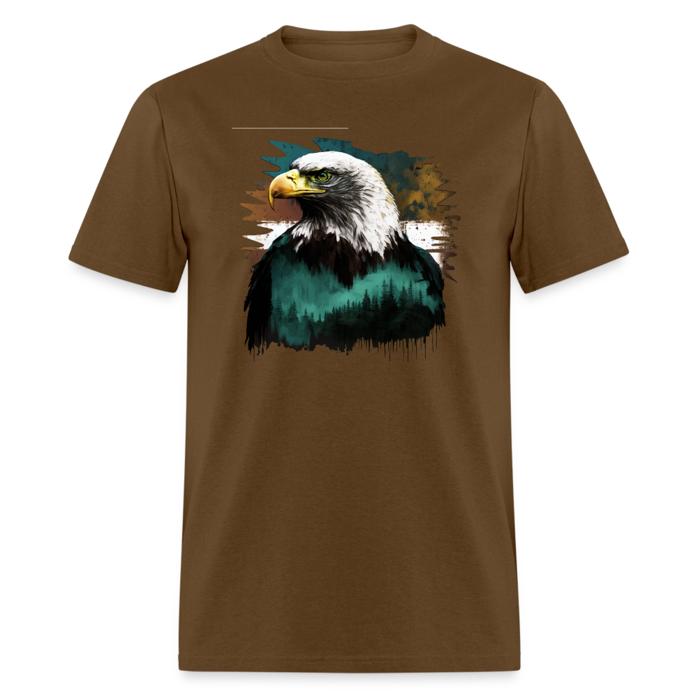 Eagle With Background T-Shirt - brown