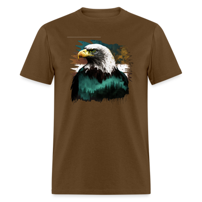 Eagle With Background T-Shirt - brown