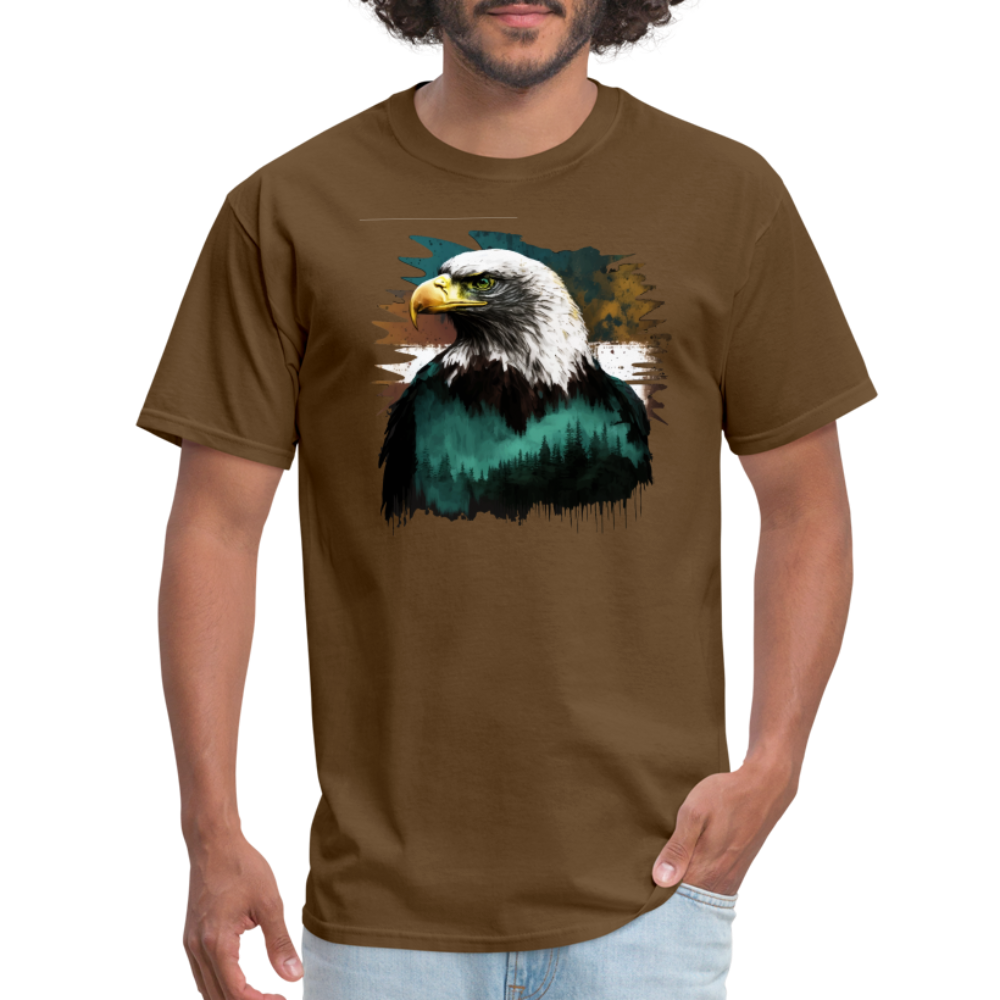 Eagle With Background T-Shirt - brown