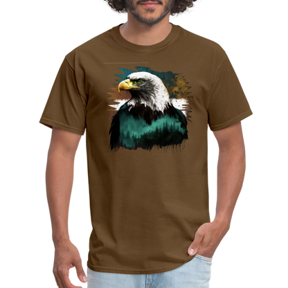 Eagle With Background T-Shirt - brown