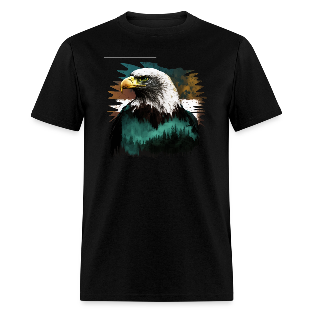 Eagle With Background T-Shirt - black