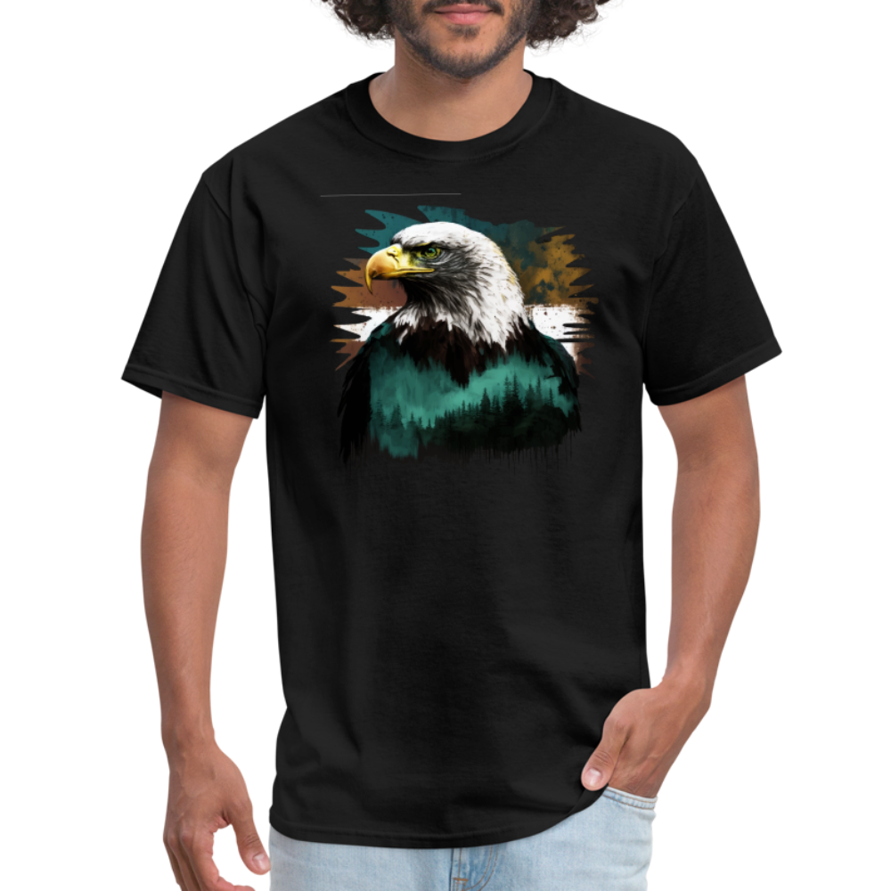 Eagle With Background T-Shirt - black