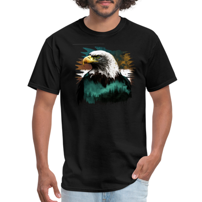 Eagle With Background T-Shirt - black