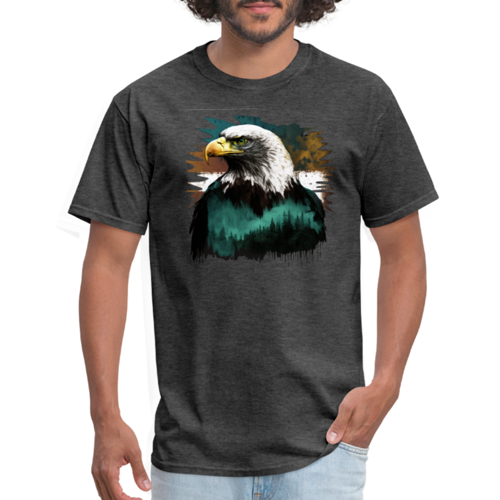 Eagle With Background T-Shirt - heather black