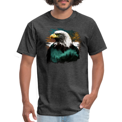 Eagle With Background T-Shirt - heather black