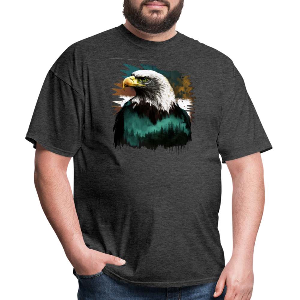 Eagle With Background T-Shirt - heather black