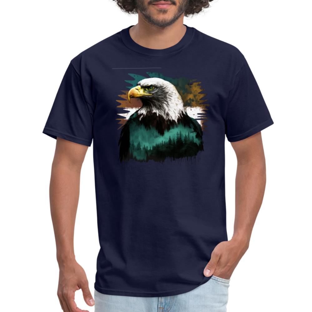 Eagle With Background T-Shirt - navy