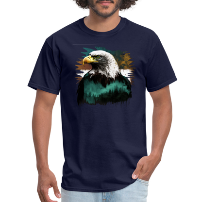 Eagle With Background T-Shirt - navy