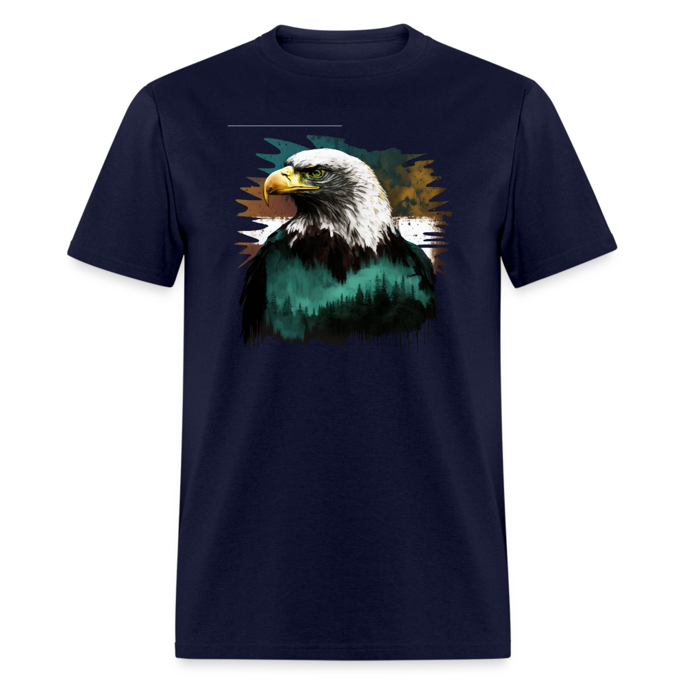 Eagle With Background T-Shirt - navy