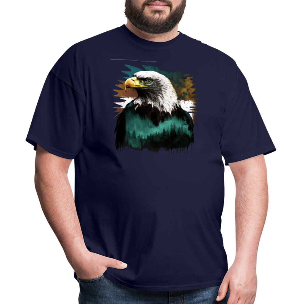 Eagle With Background T-Shirt - navy