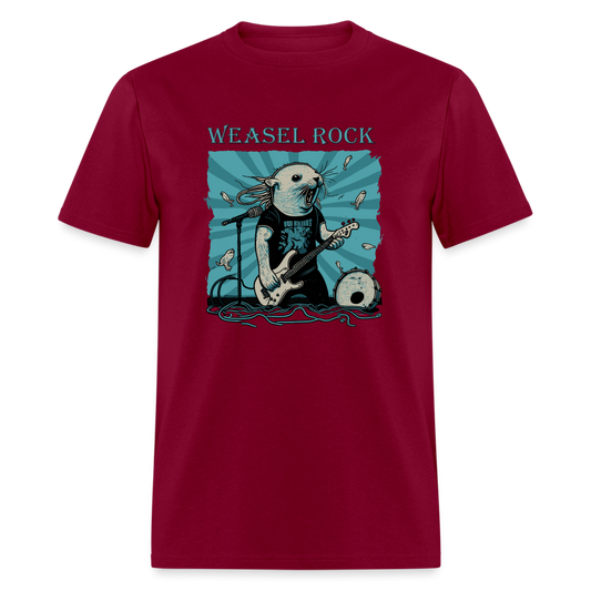 Weasel Rock T-Shirt - burgundy