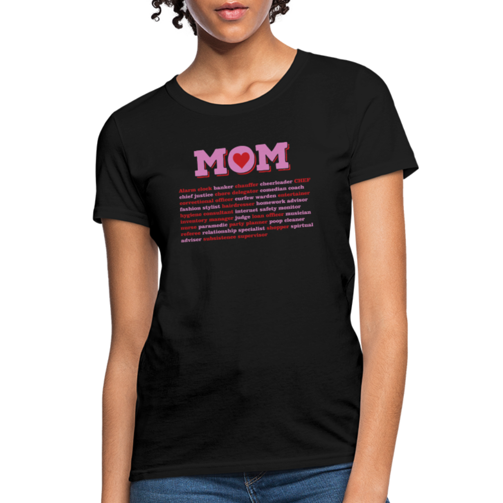 Mom Description T-Shirt - black