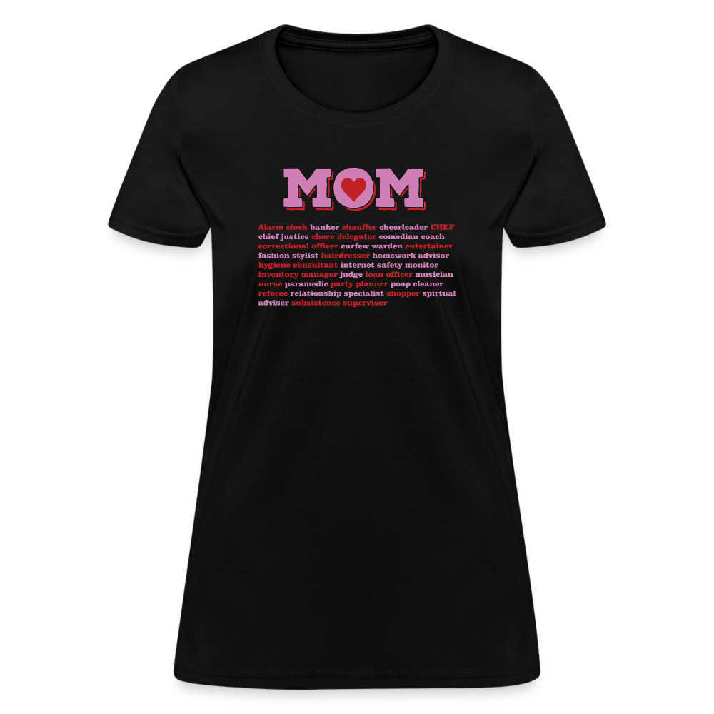 Mom Description T-Shirt - black