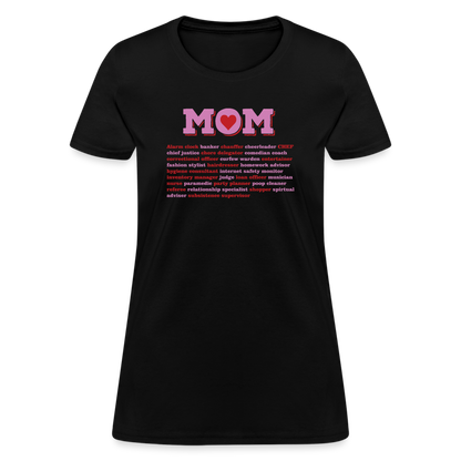 Mom Description T-Shirt - black