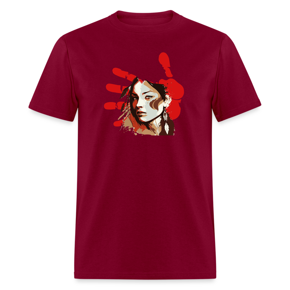 Stop Native Violence T-Shirt - burgundy