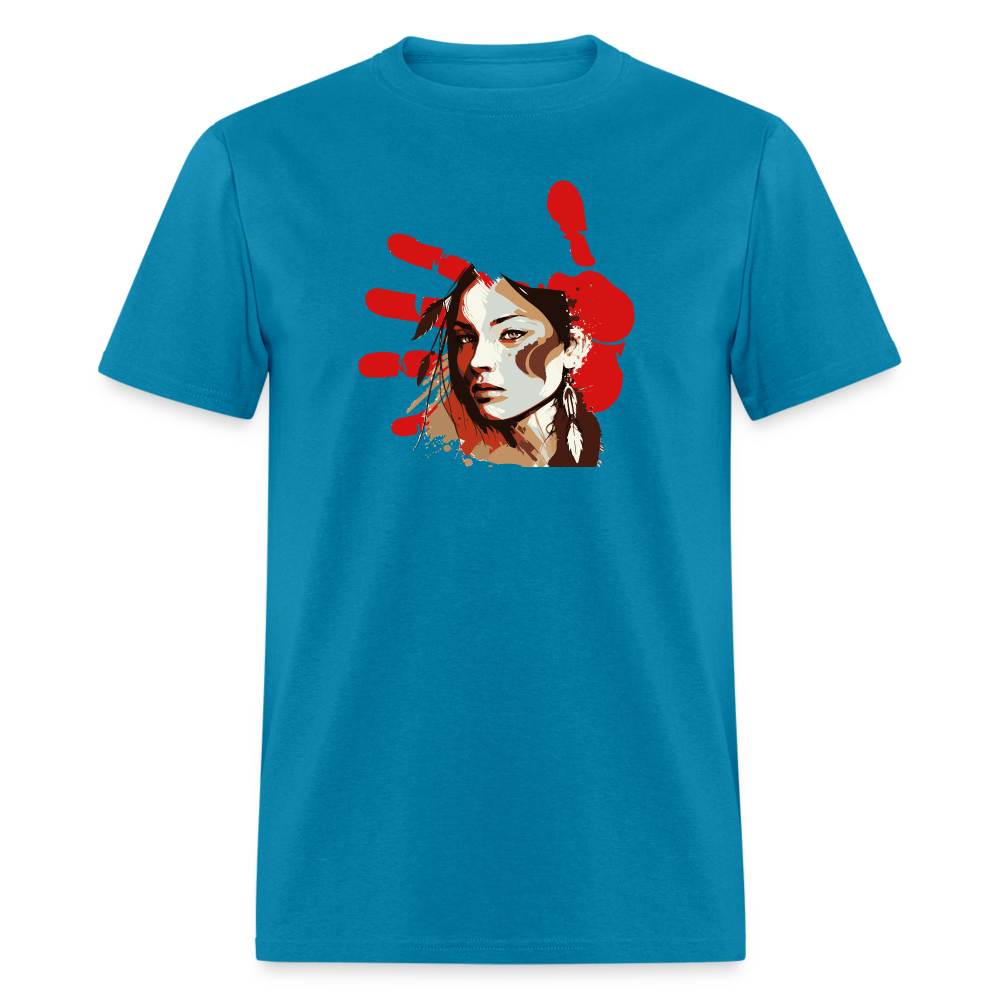 Stop Native Violence T-Shirt - turquoise