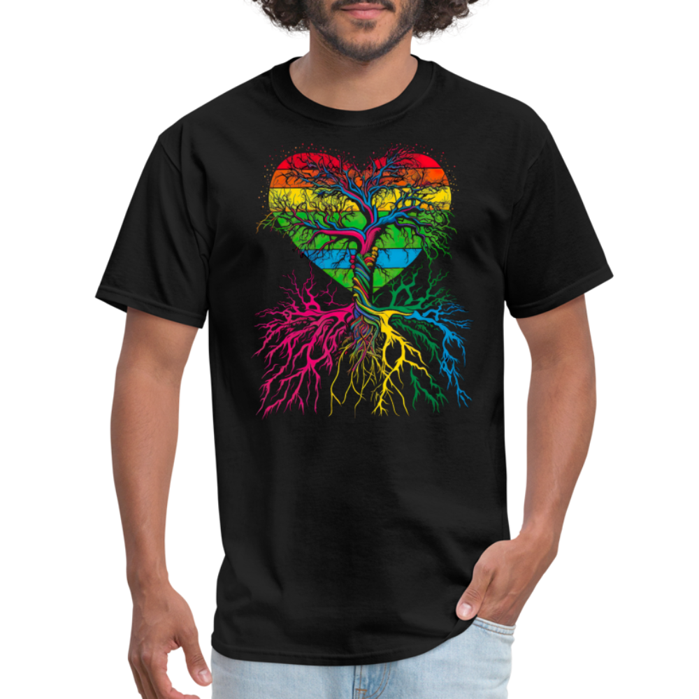 Colorful Heart T-Shirt - black