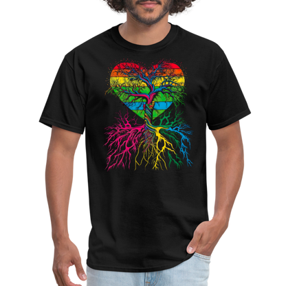 Colorful Heart T-Shirt - black