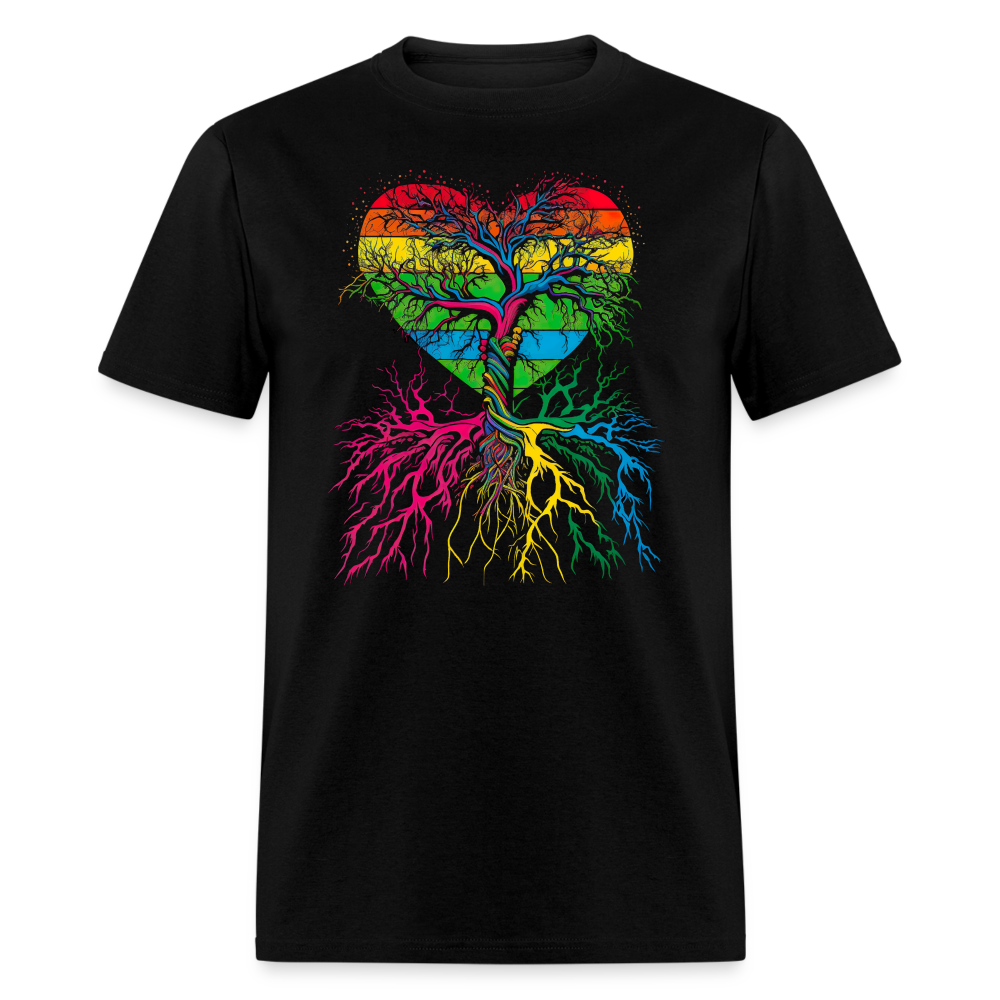 Colorful Heart T-Shirt - black