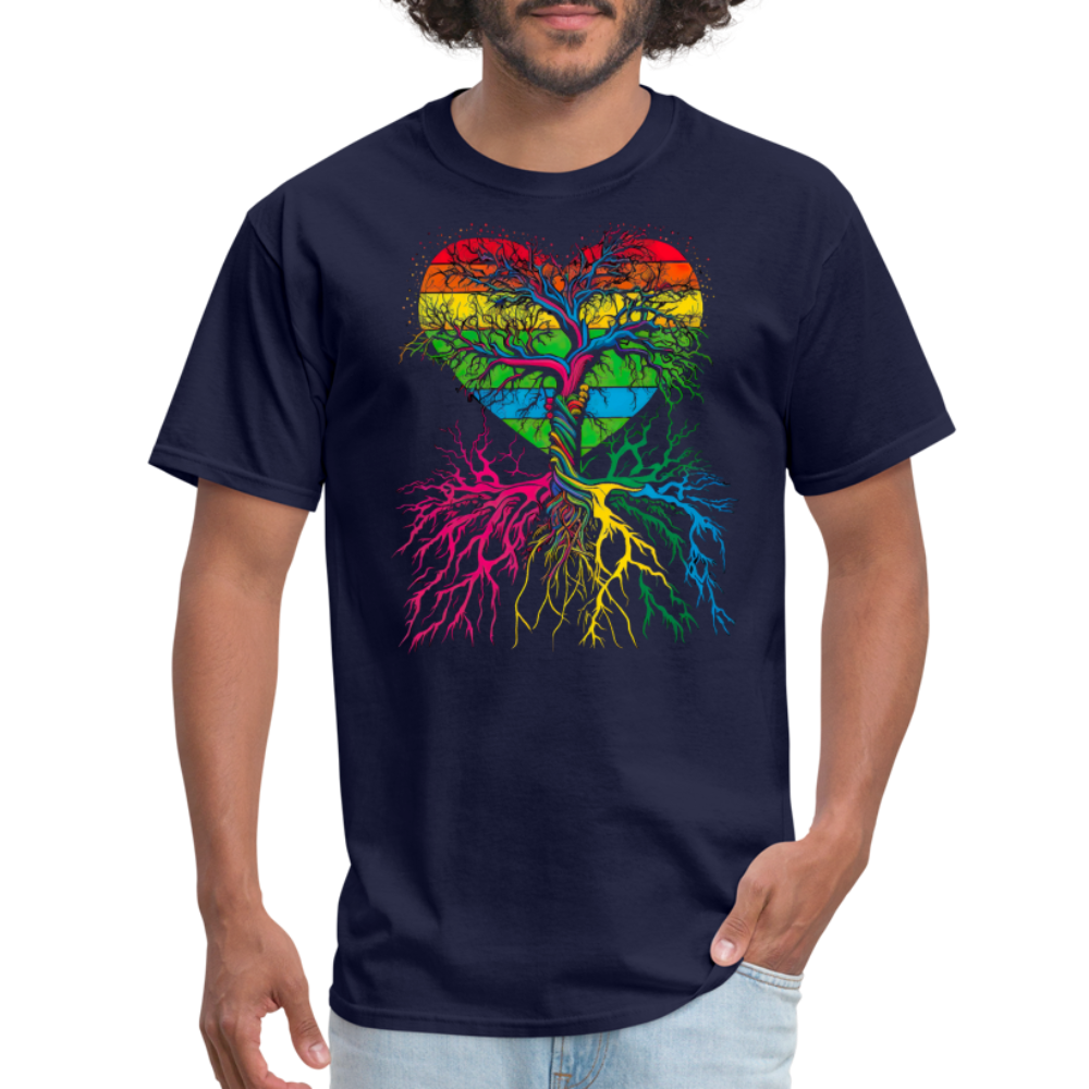 Colorful Heart T-Shirt - navy