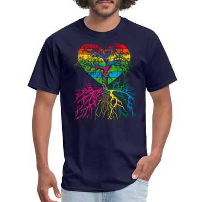 Colorful Heart T-Shirt - navy