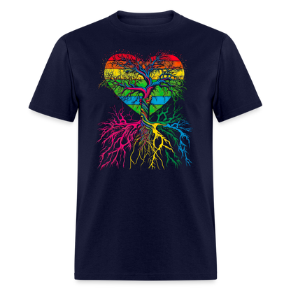 Colorful Heart T-Shirt - navy