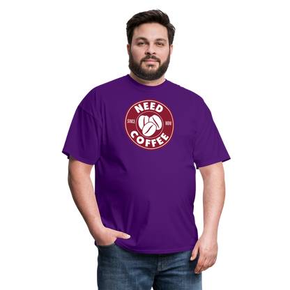 Need Coffee T-Shirt - purple