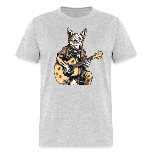 Dog Guitarist T-Shirt - heather gray