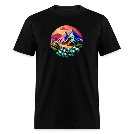 Abstract Mountain T-Shirt - black