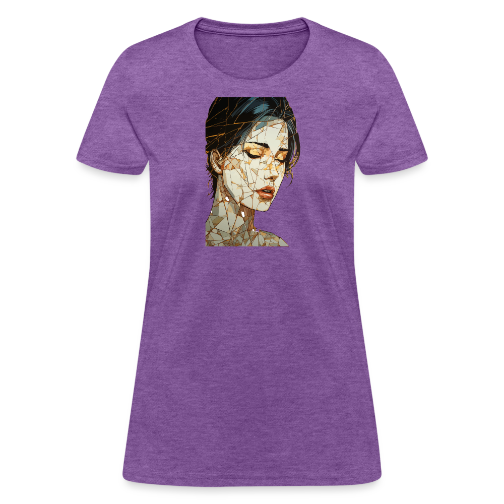 Broken Woman T-Shirt - purple heather