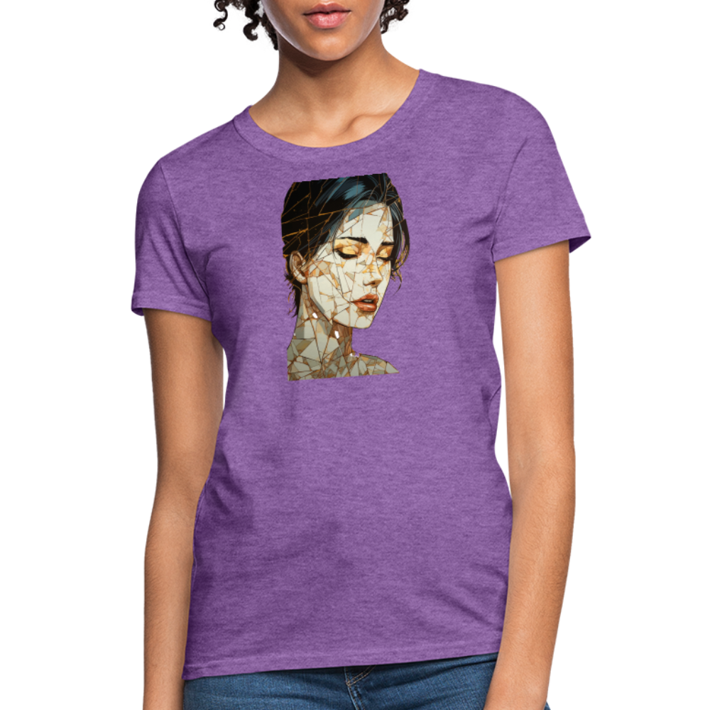 Broken Woman T-Shirt - purple heather