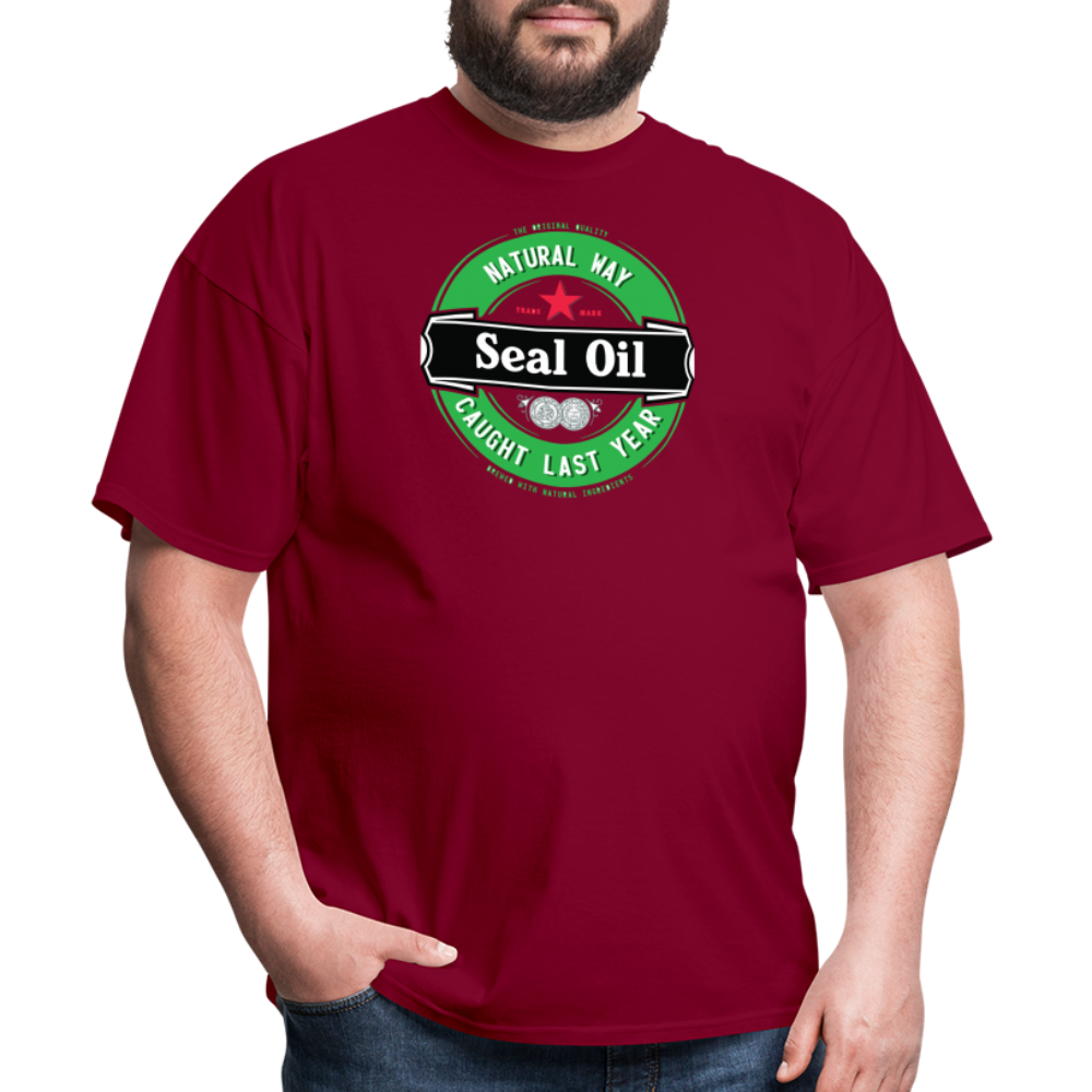 Seal Oil T-Shirt - burgundy